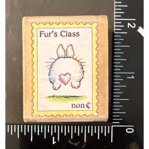 Furs Class 362D Wood mounted Rubber Stamp By All Night Media Easter Valentine